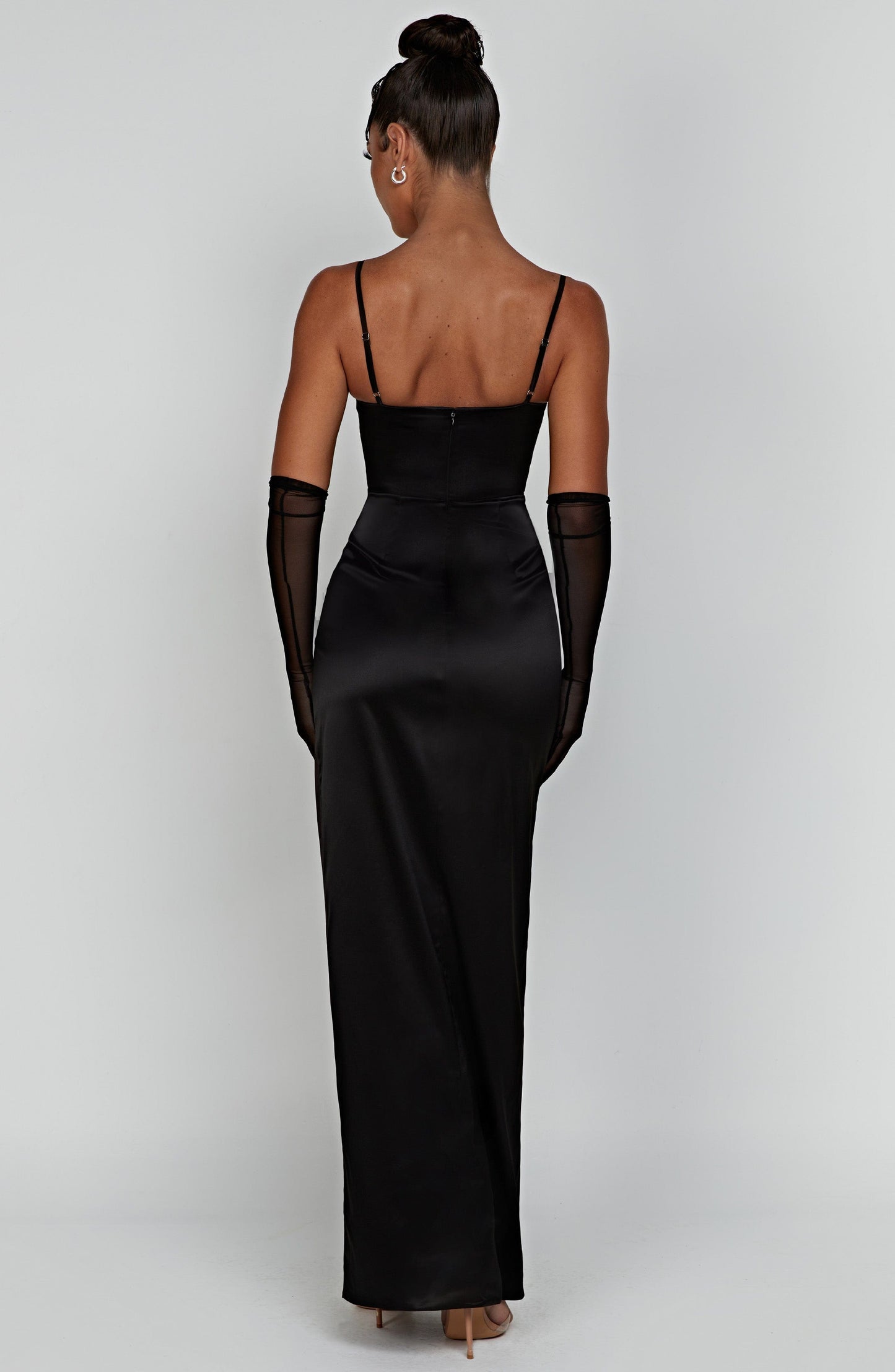 Luvrefashion | Alora Black Maxi Dress in XS - side view