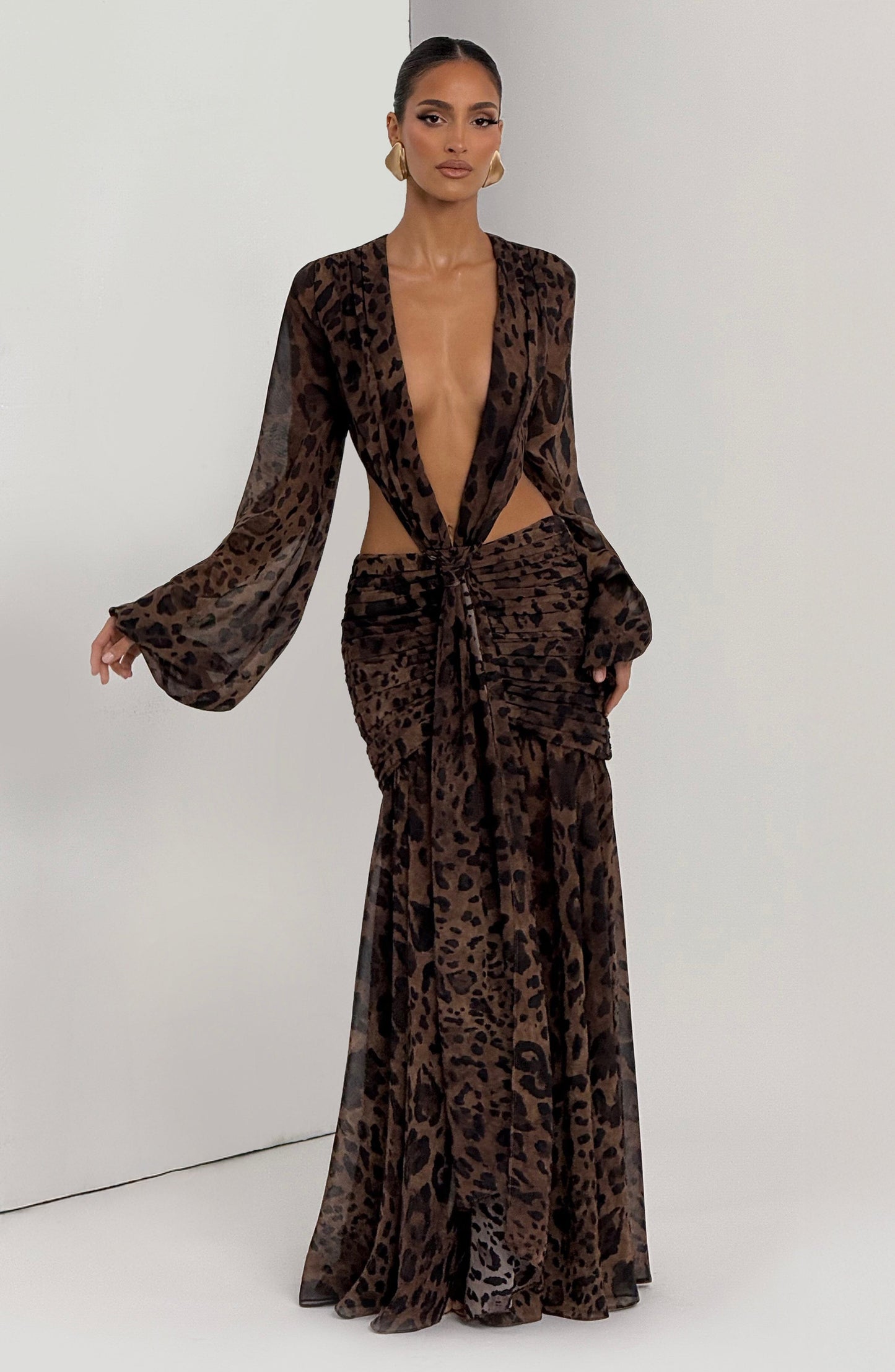 Luvrefashion | Andrina Leopard Print Maxi Dress in XS - image 11