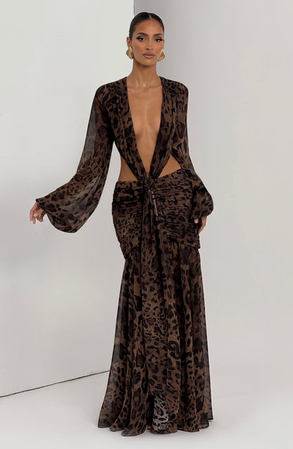 Luvrefashion | Andrina Leopard Print Maxi Dress in XS - image 11