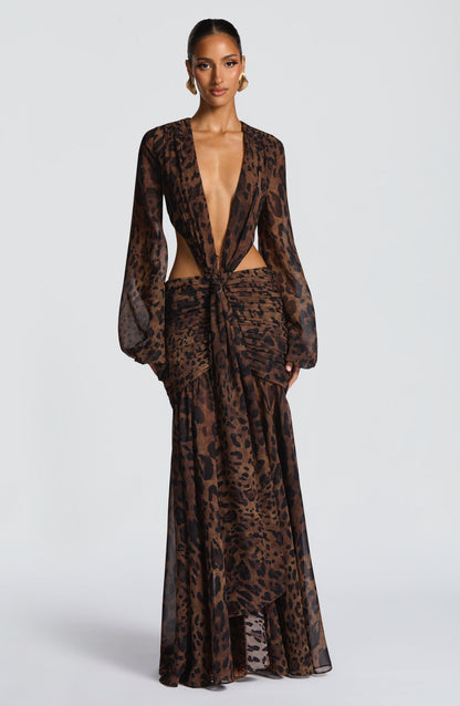 Luvrefashion | Andrina Leopard Print Maxi Dress in XS - image 12