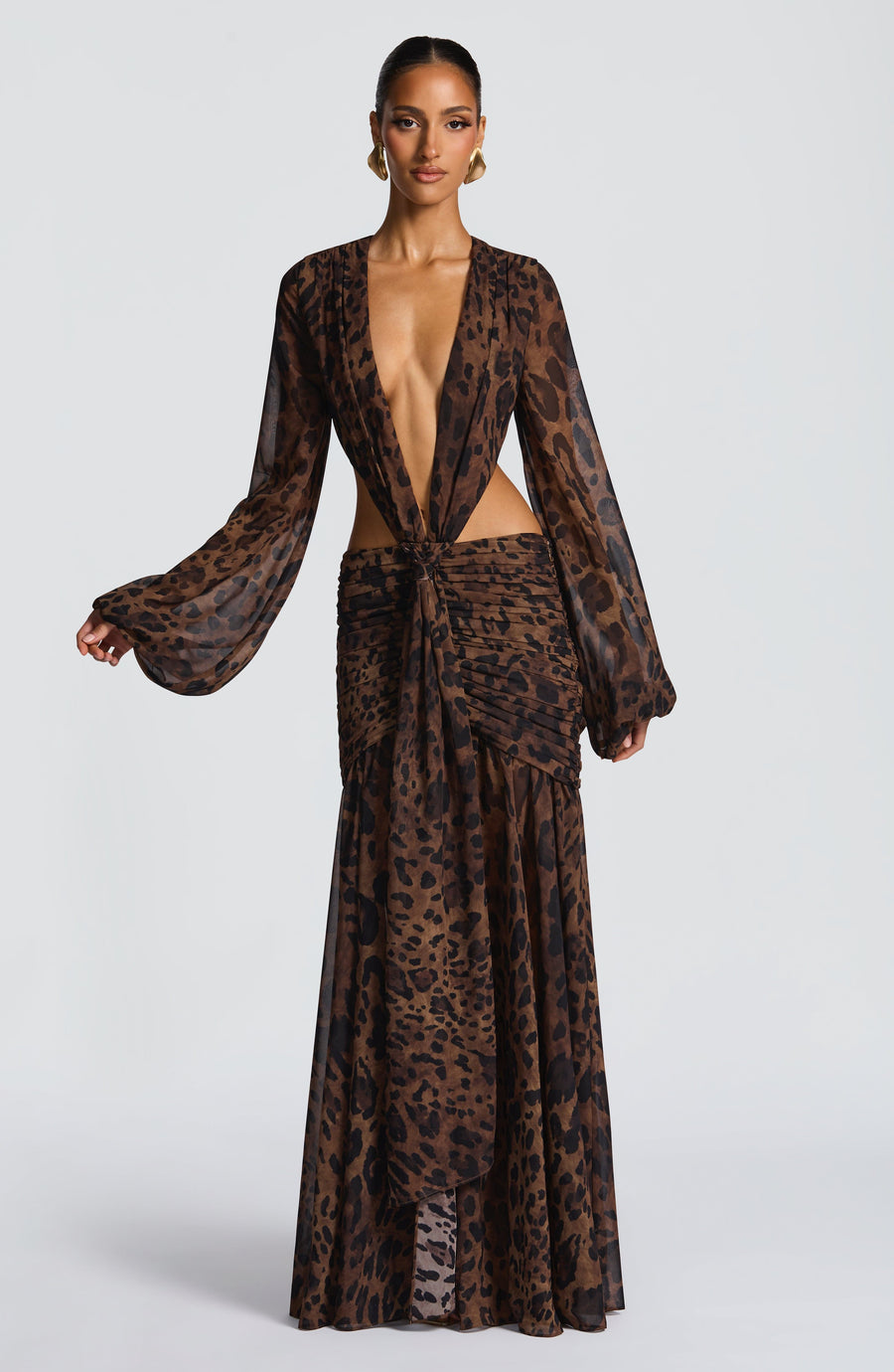 Luvrefashion | Andrina Leopard Print Maxi Dress in XS - image 13