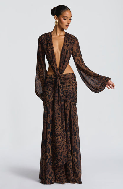 Luvrefashion | Andrina Leopard Print Maxi Dress in XS - image 9