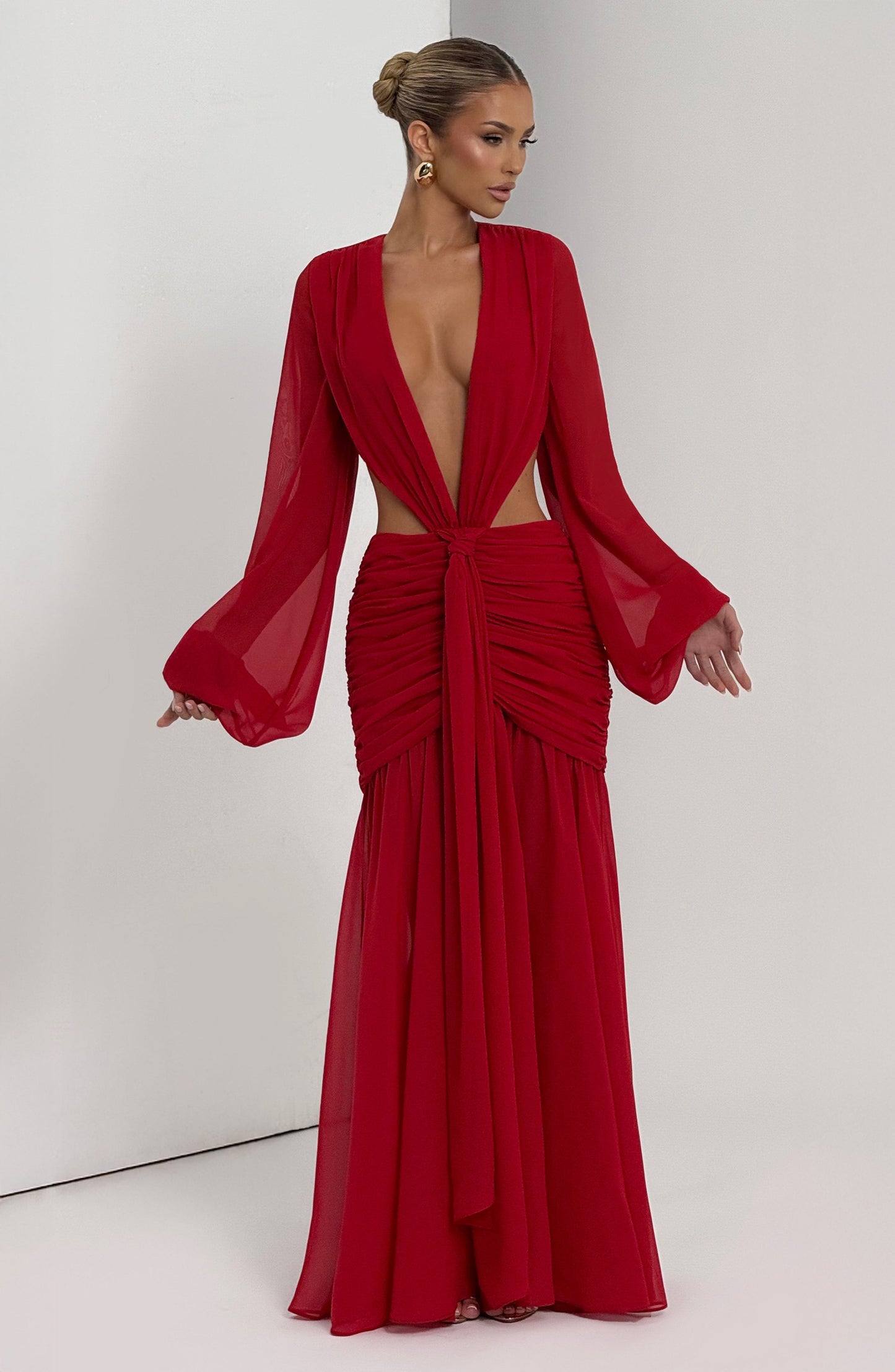 Luvrefashion | Andrina Red Maxi Dress in XS - image 6