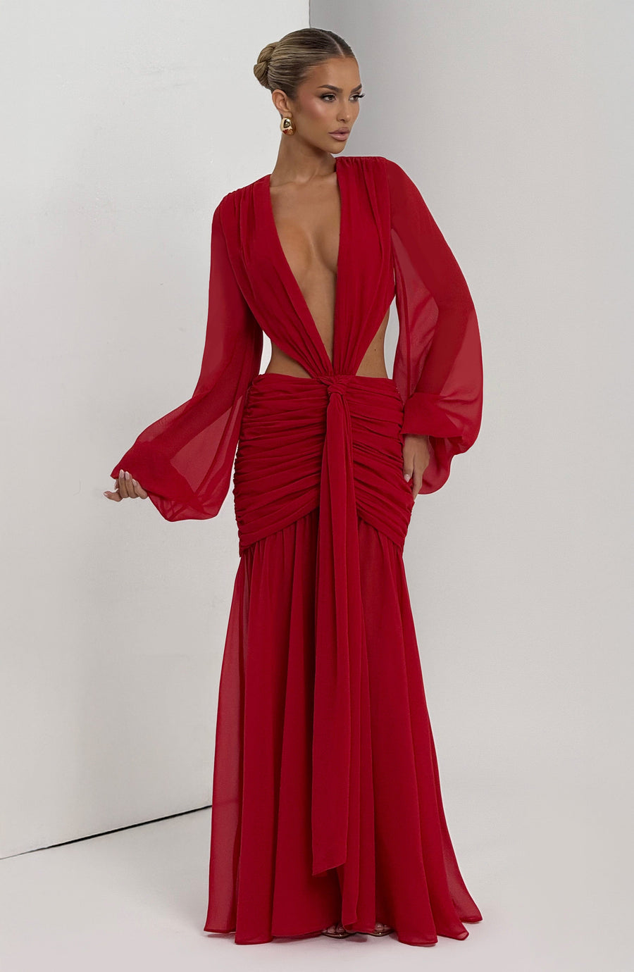 Luvrefashion | Andrina Red Maxi Dress in XS - image 7