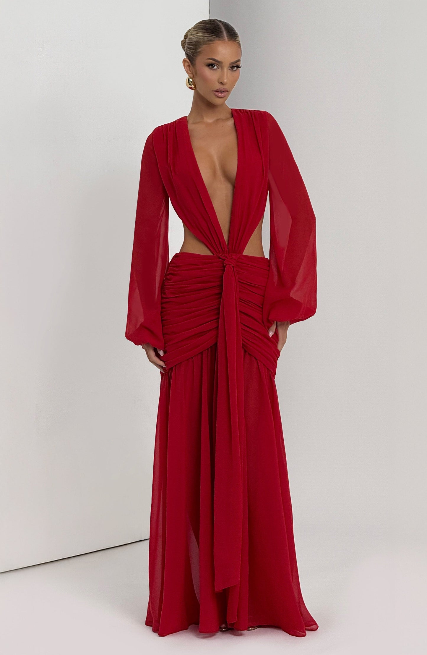 Luvrefashion | Andrina Red Maxi Dress in XS - image 8