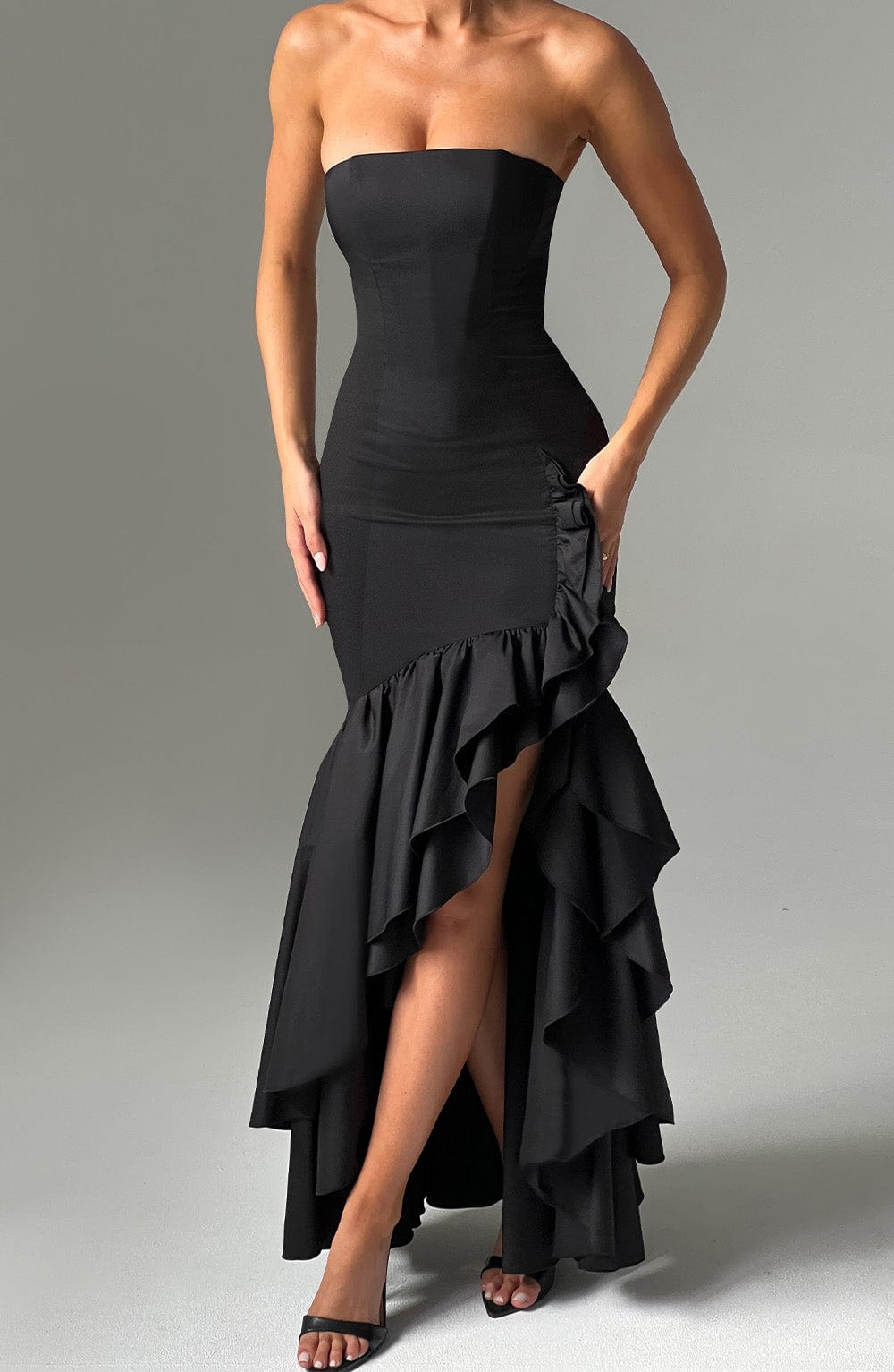 Luvrefashion | Angelina Black Maxi Dress in XS - image 7