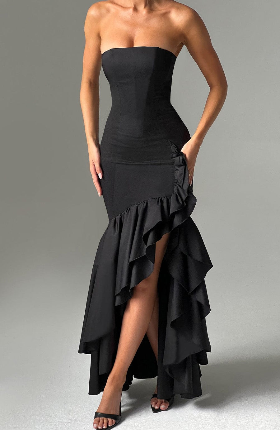Luvrefashion | Angelina Black Maxi Dress in XS - image 7