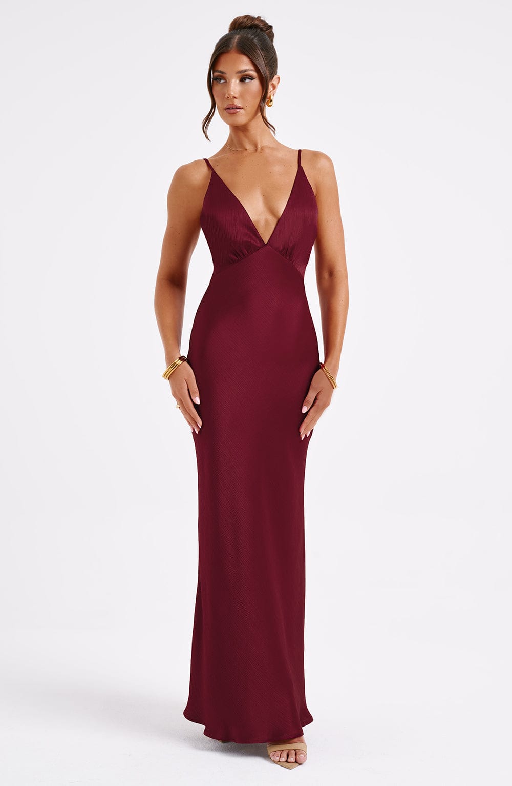 Luvrefashion | Anja Burgundy Maxi Dress in XS - image 6