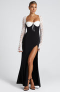 Aria Black and White Maxi Dress