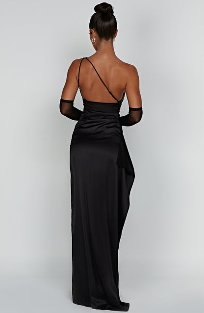 Luvrefashion | Ariel Long Black Dress in XS - detail view