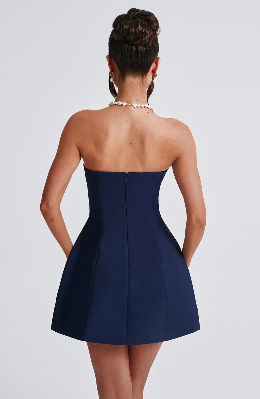 Luvrefashion | Asha Navy Mini Dress in XS - side view