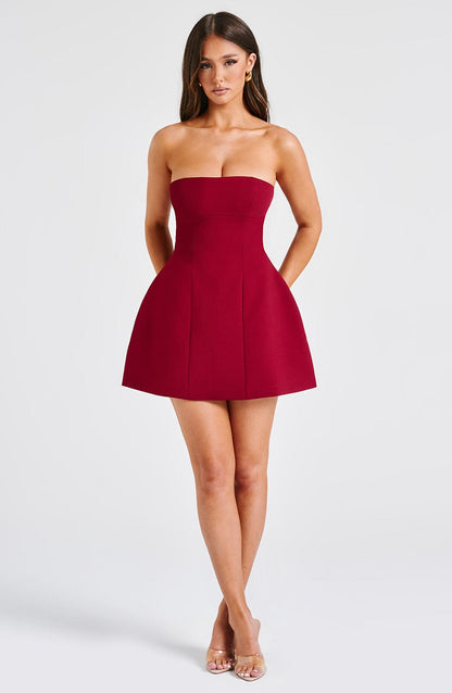Luvrefashion | Asha Wine Colored Mini Dress in XS - image 10