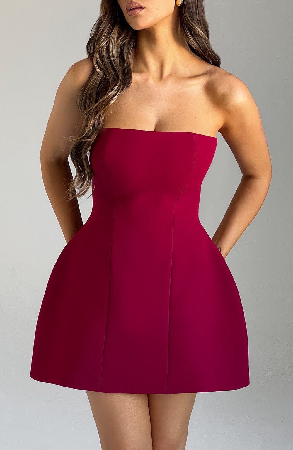 Luvrefashion | Asha Wine Colored Mini Dress in XS - image 9