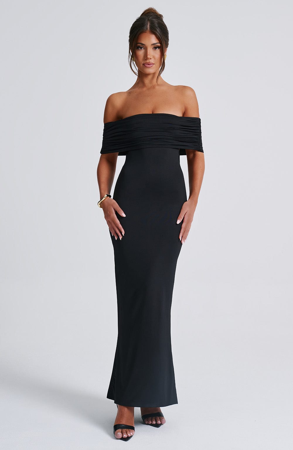 Luvrefashion | Belinda Black Maxi Dress in XS - side view