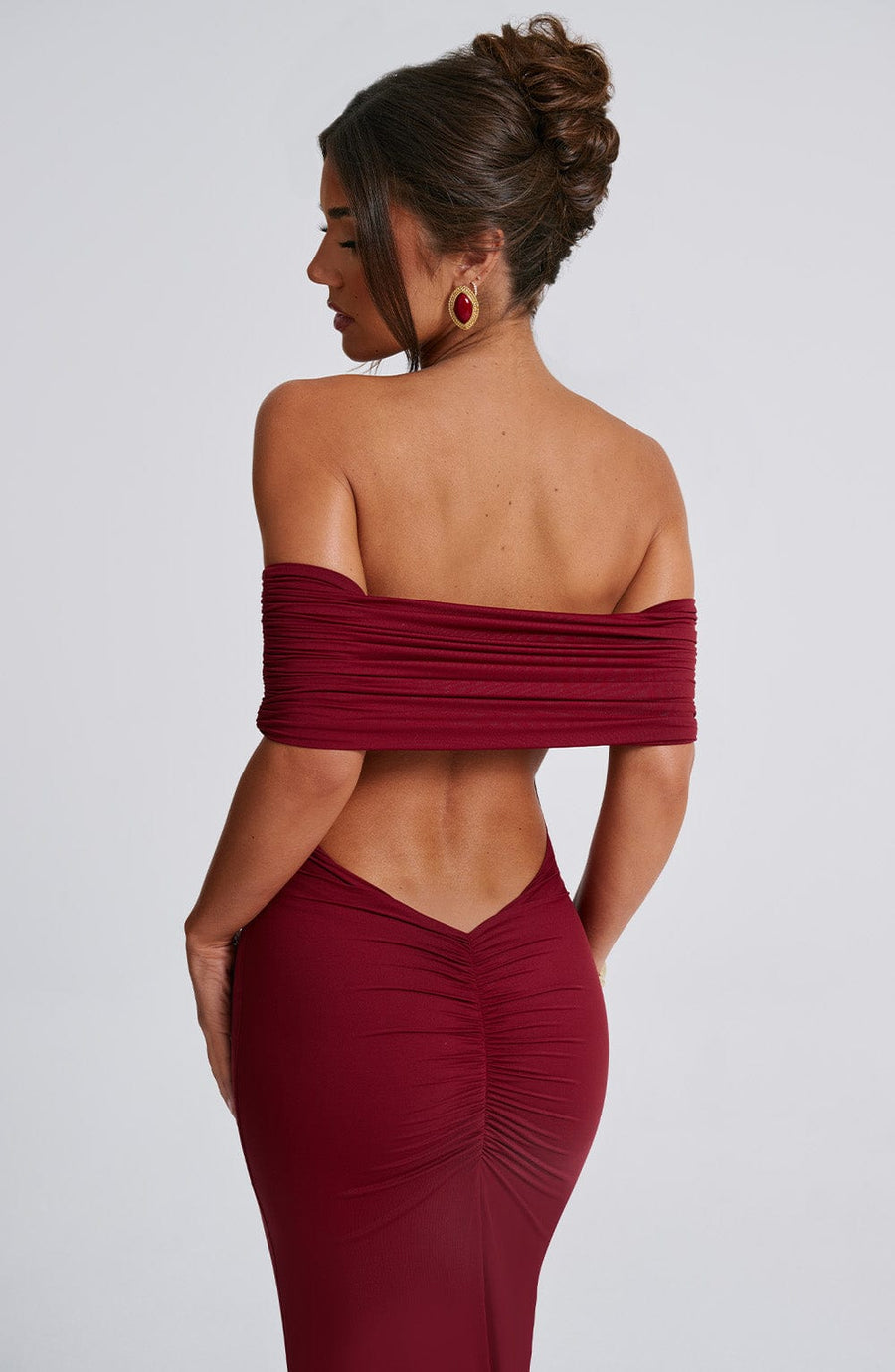 Luvrefashion | Belinda Burgundy Maxi Dress in XS - image 10