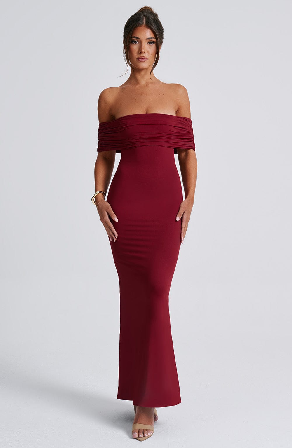 Luvrefashion | Belinda Burgundy Maxi Dress in XS - image 11
