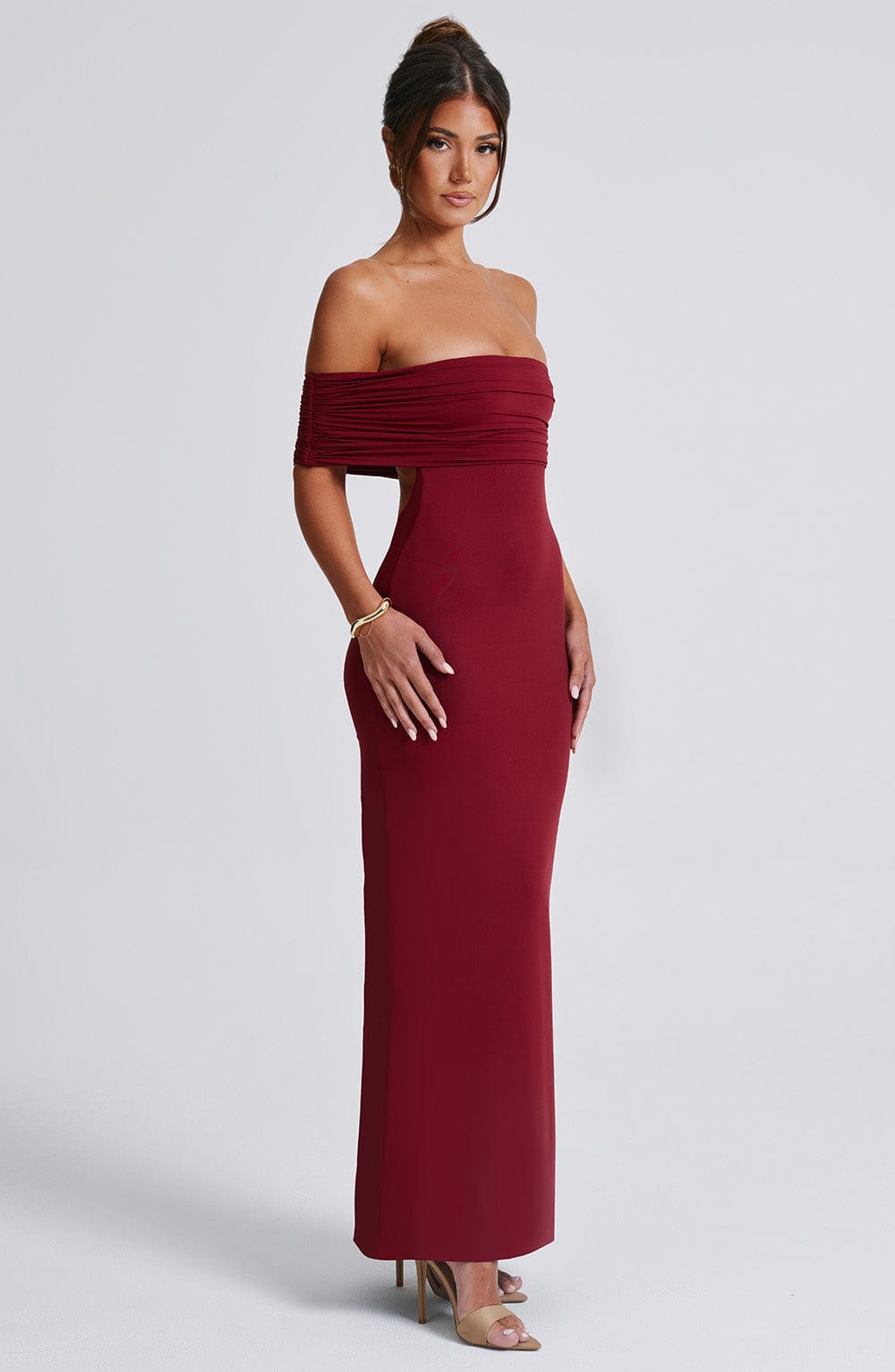 Luvrefashion | Belinda Burgundy Maxi Dress in XS - image 7