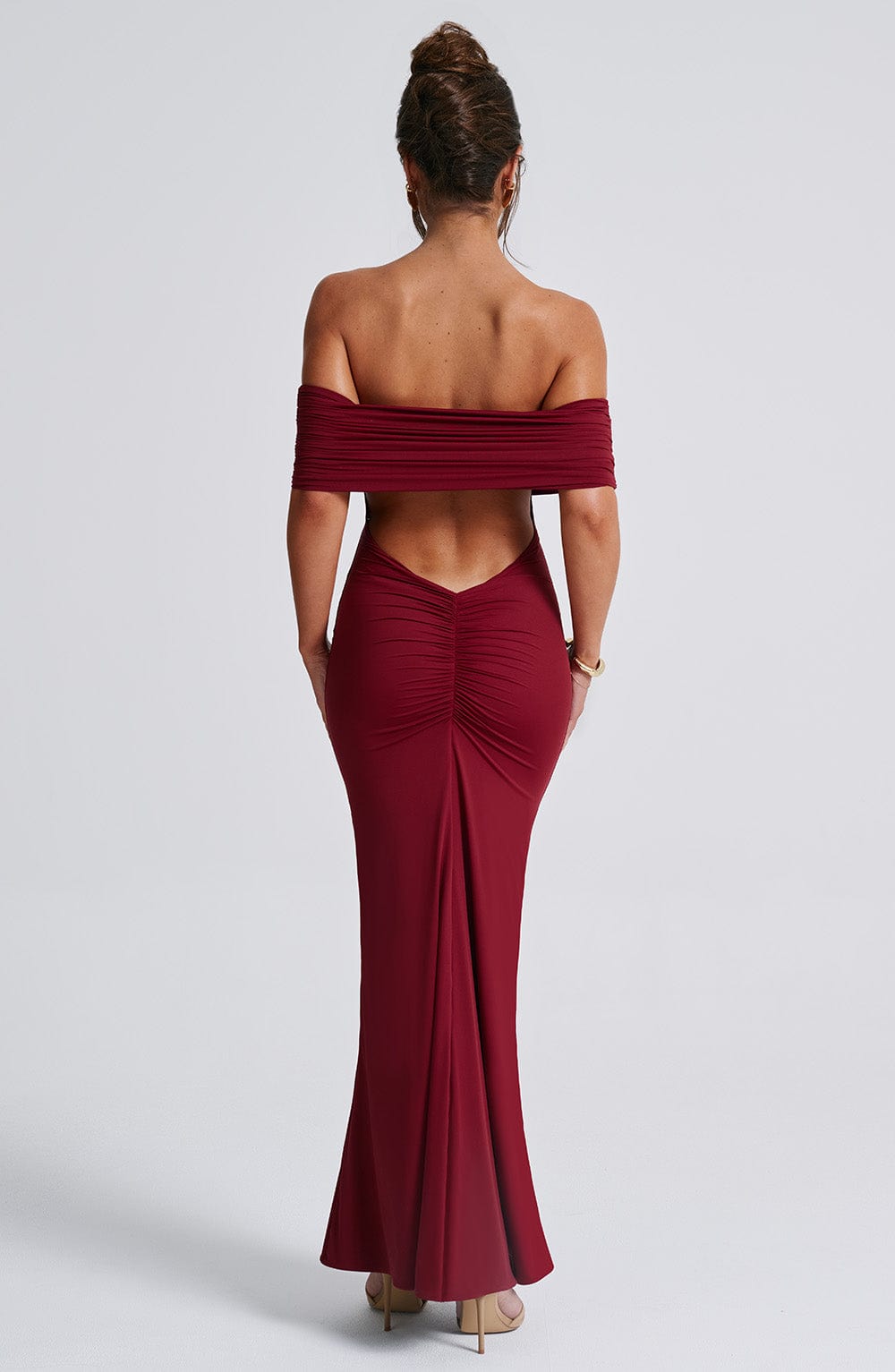 Luvrefashion | Belinda Burgundy Maxi Dress in XS - image 8