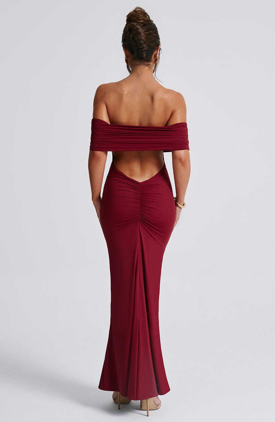 Luvrefashion | Belinda Burgundy Maxi Dress in XS - image 8