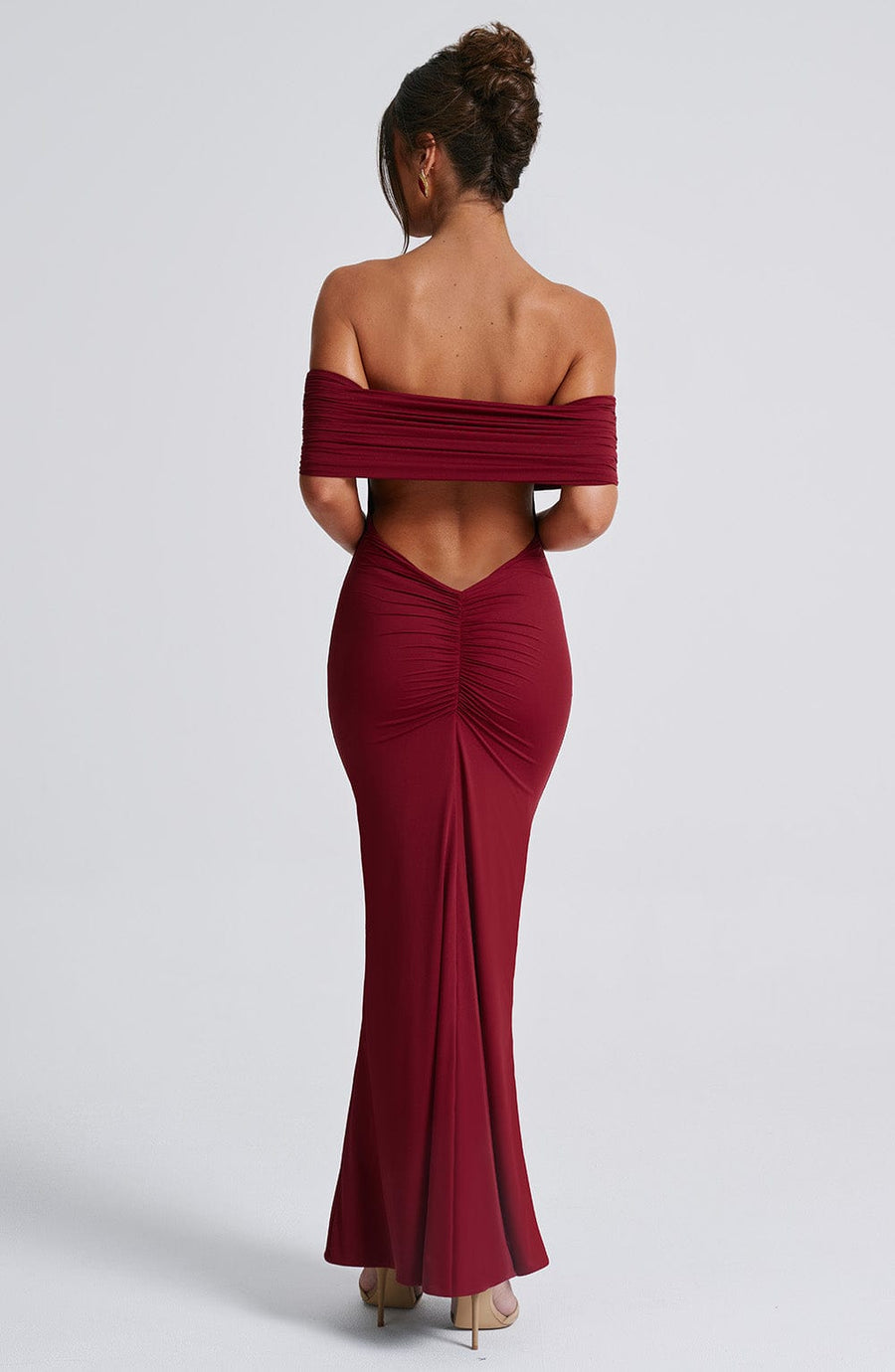 Luvrefashion | Belinda Burgundy Maxi Dress in XS - image 9