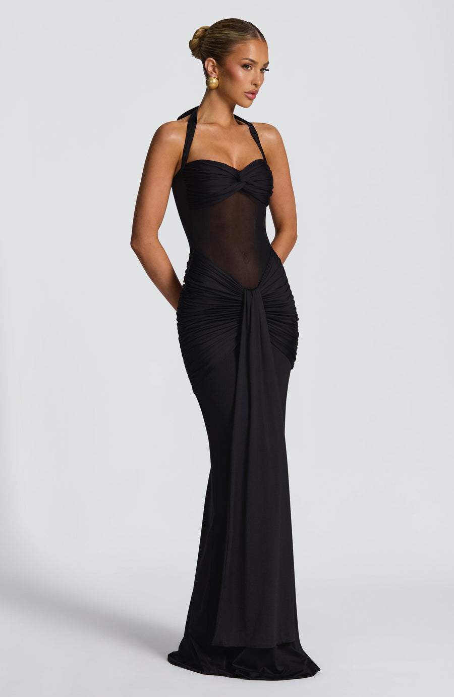 Luvrefashion | Black Vixen Maxi Dress in XS - detail view
