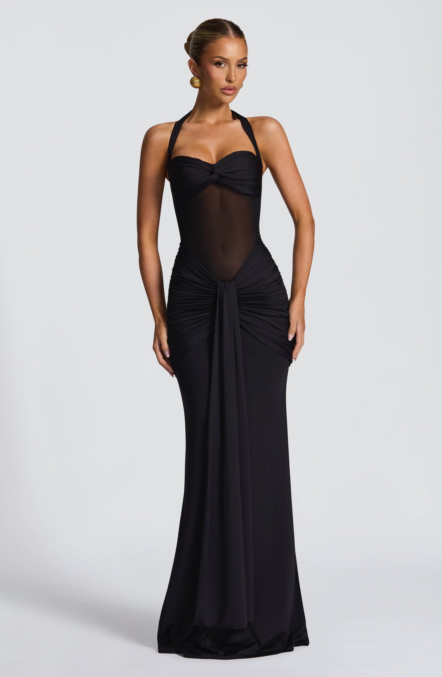 Luvrefashion | Black Vixen Maxi Dress in XS - styled look