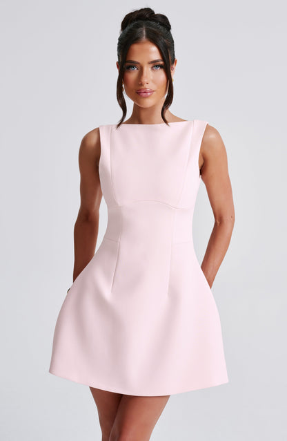 Luvrefashion | Blush Alana Mini Dress in XS - detail view