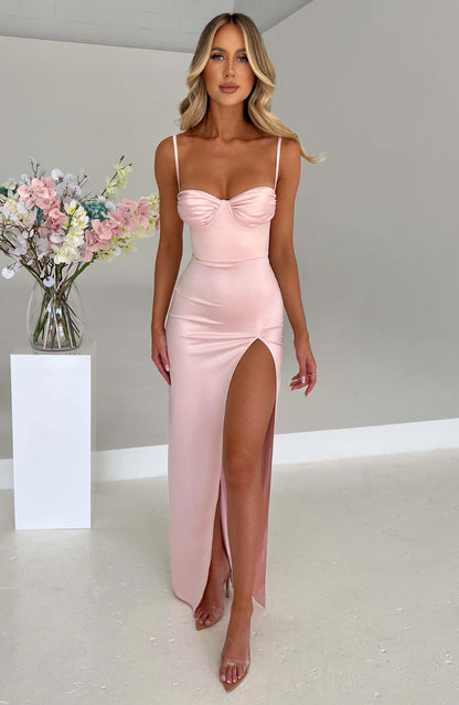 Luvrefashion | Blush Alora Maxi Dress in XS - detail view