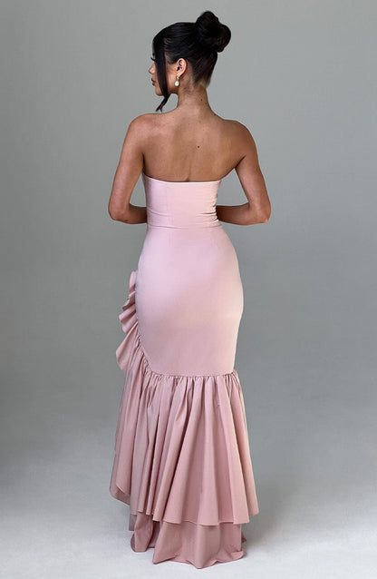 Luvrefashion | Blush Angelina Maxi Dress in XS - detail view
