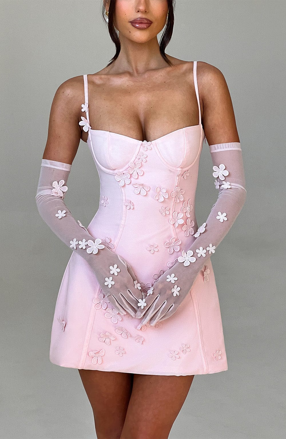 Luvrefashion | Blush Dalary Mini Dress in XS - back view