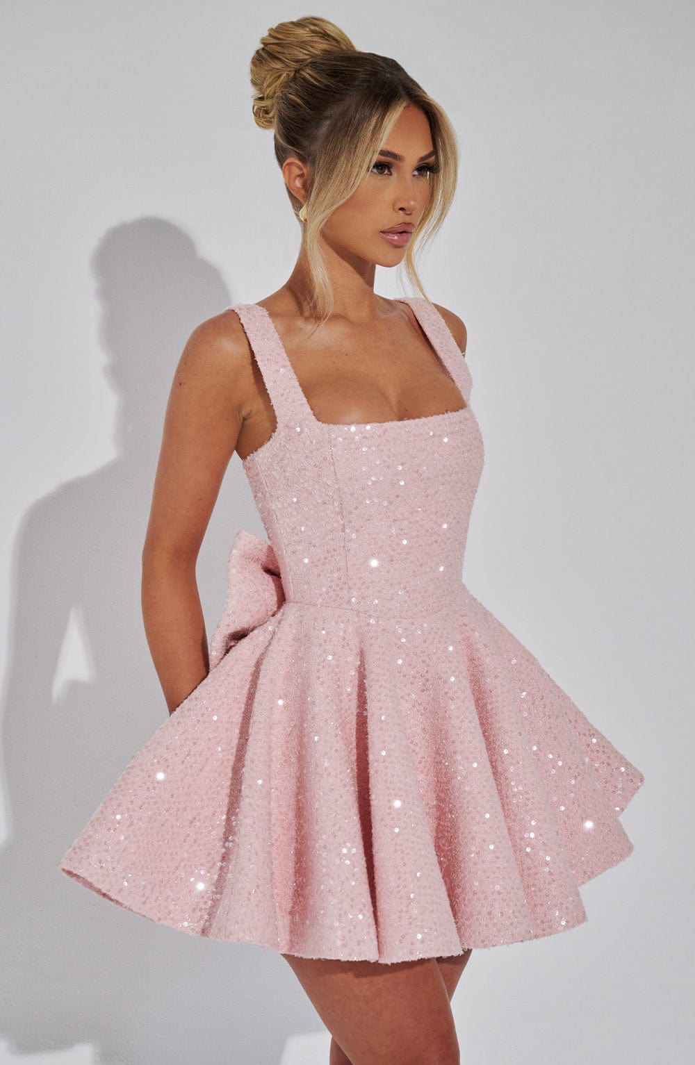 Luvrefashion | Blush Dorothy Mini Dress in XS - back view