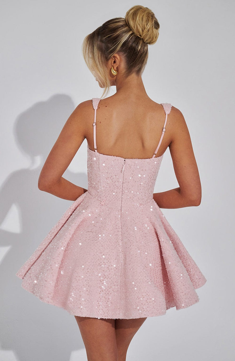 Luvrefashion | Blush Dorothy Mini Dress in XS - detail view