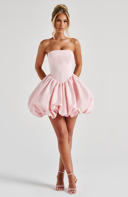 Luvrefashion | Blush Lotus Mini Dress in XS - image 9