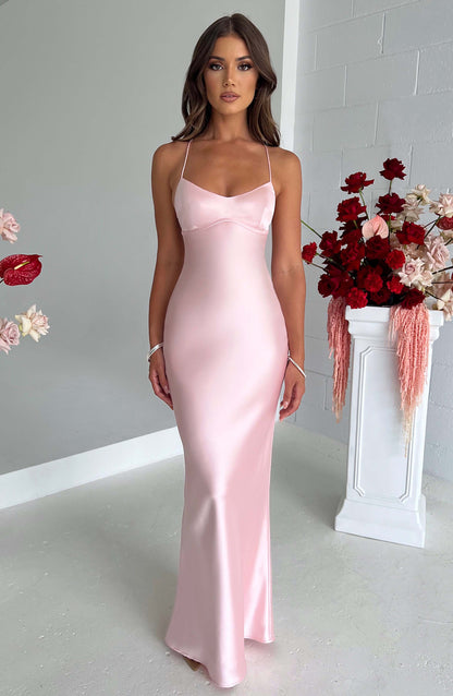Luvrefashion | Blush Malika Maxi Dress in XS - front view