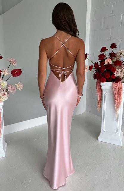 Luvrefashion | Blush Malika Maxi Dress in XS - side view