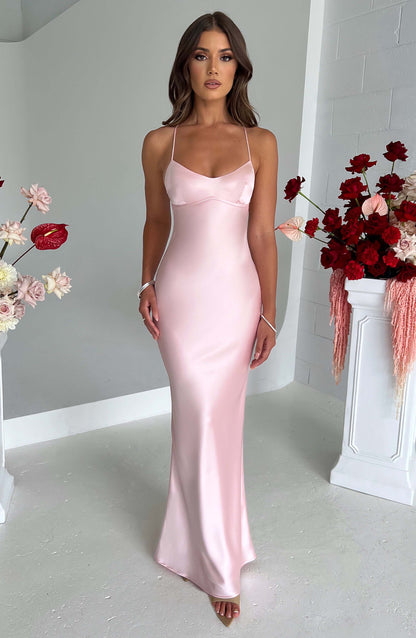 Luvrefashion | Blush Malika Maxi Dress in XS - detail view