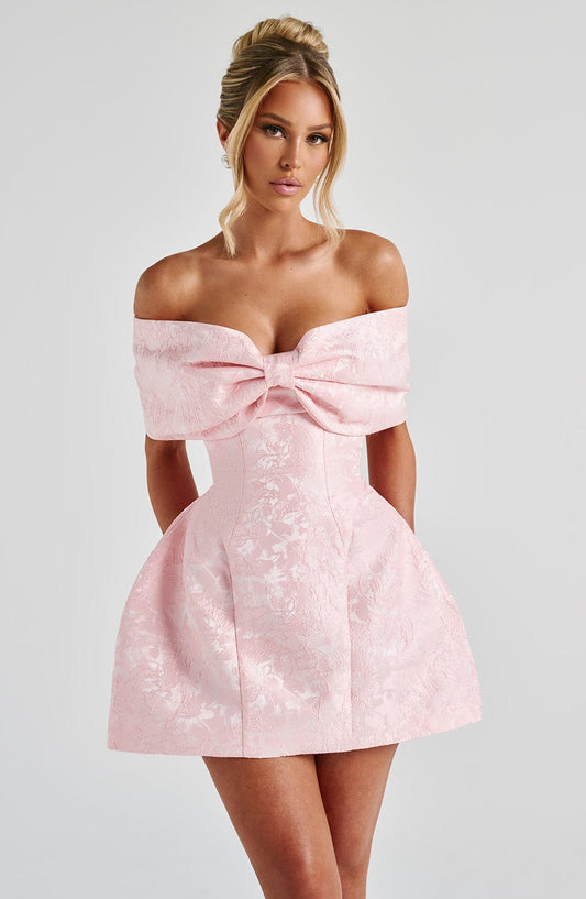 Luvrefashion | Blush Raquel Mini Dress in XS - front view