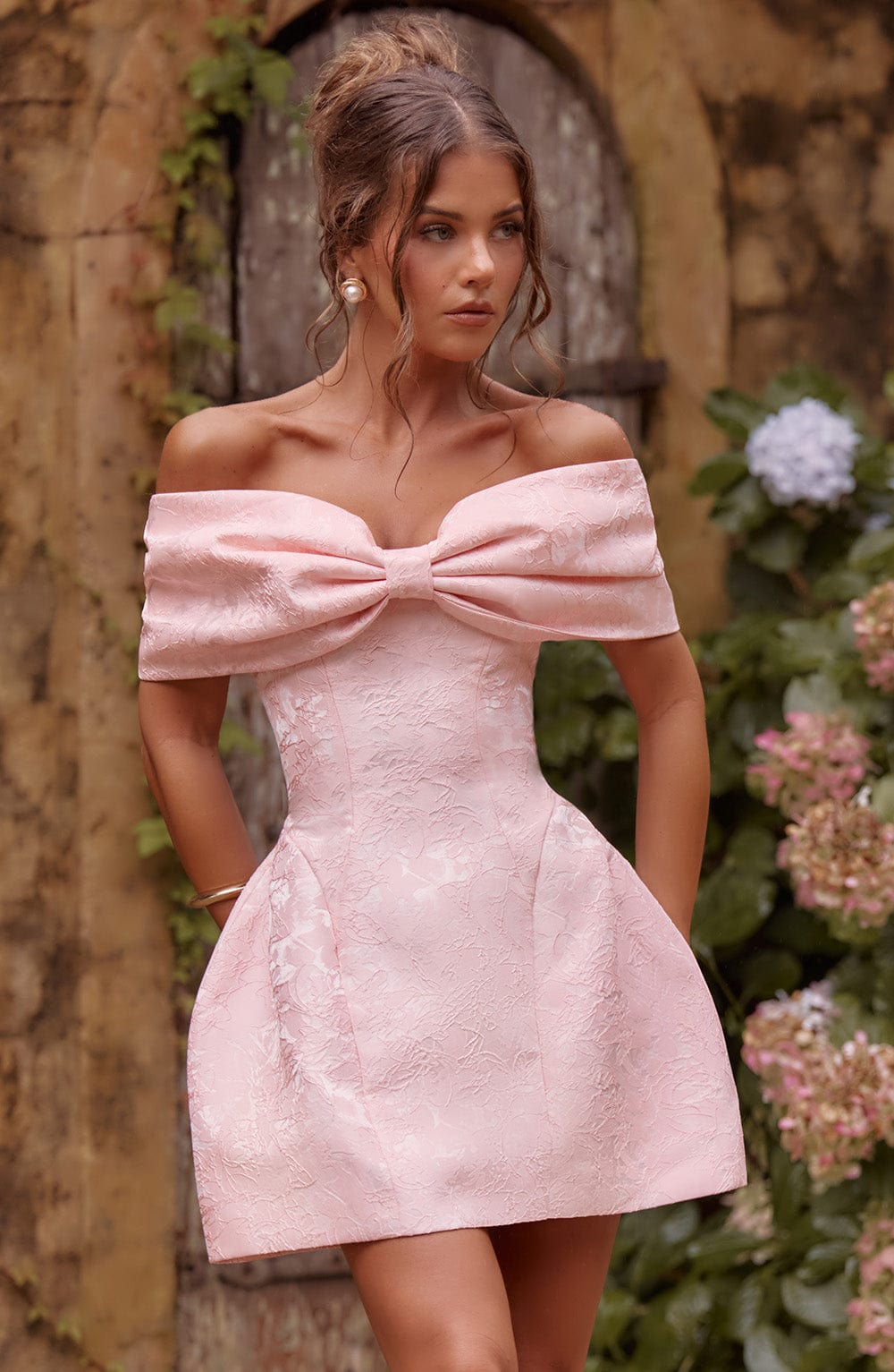 Luvrefashion | Blush Raquel Mini Dress in XS - detail view