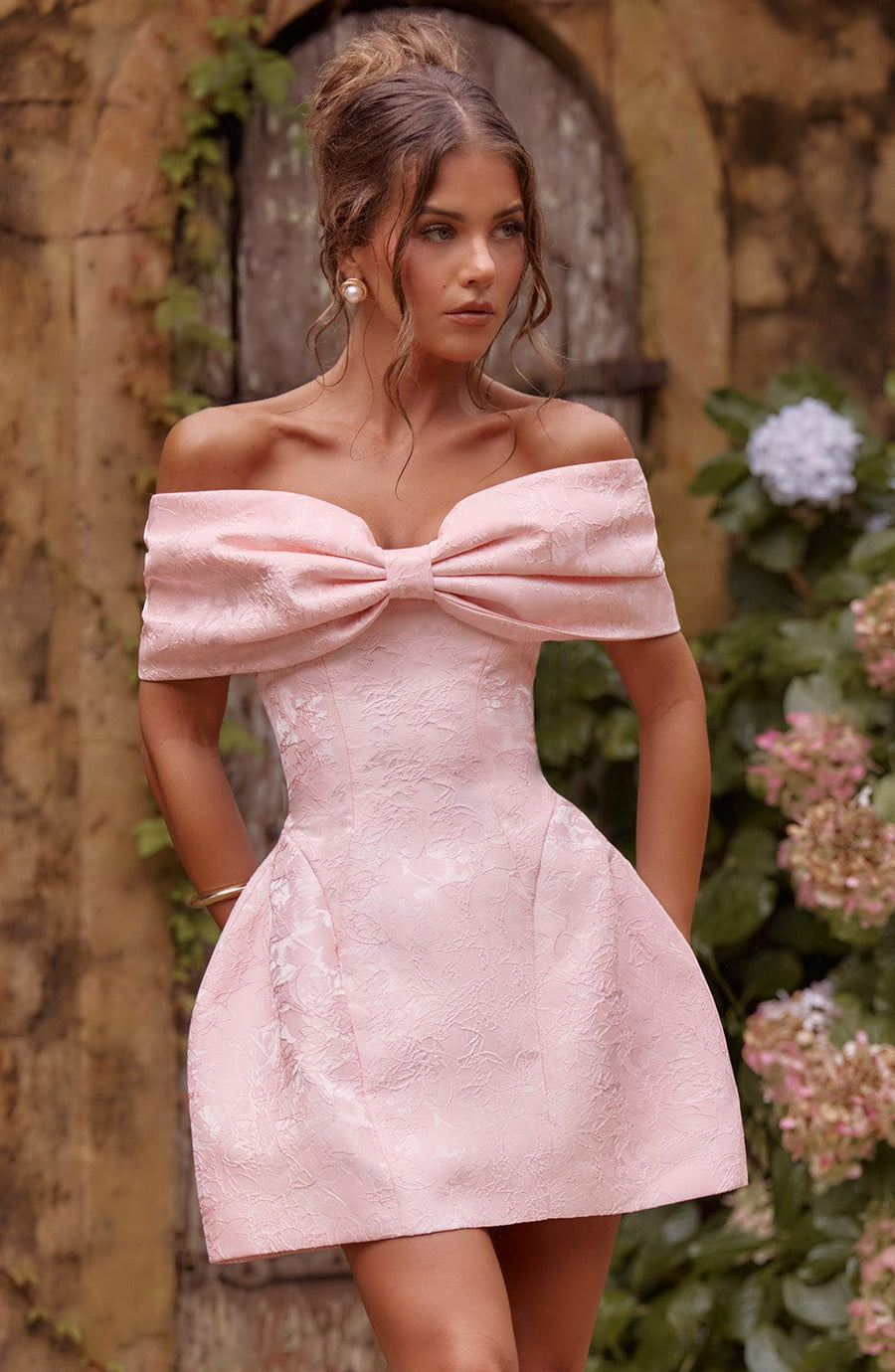 Luvrefashion | Blush Raquel Mini Dress in XS - detail view