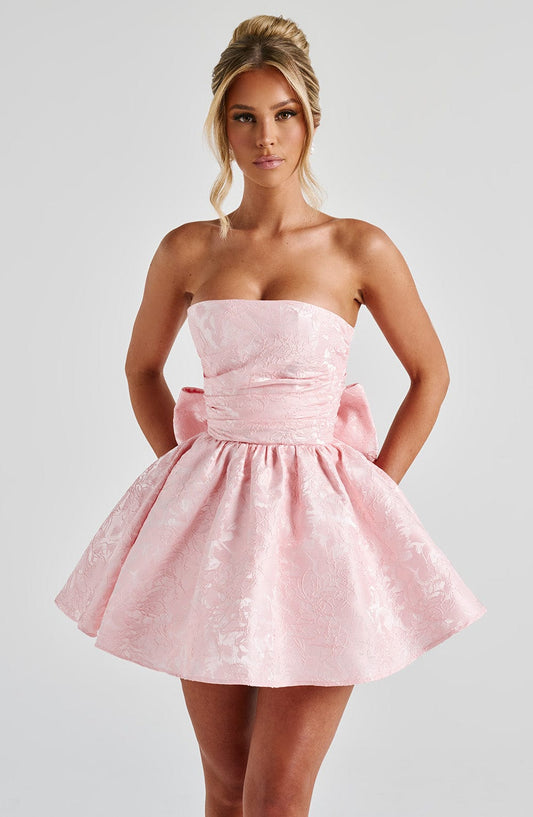 Luvrefashion | Blush Salome Mini Dress in XS - front view