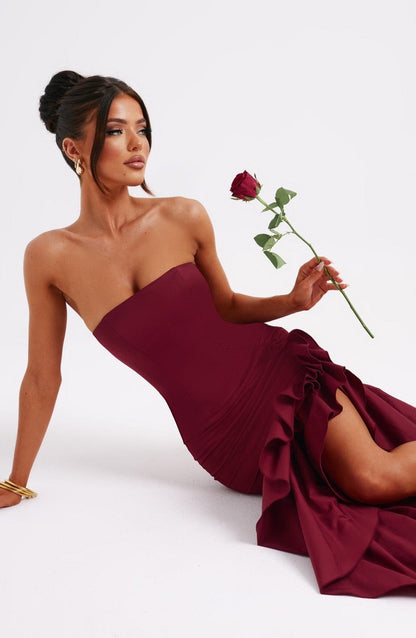 Luvrefashion | Burgundy Angelina Maxi Dress in XS - image 9