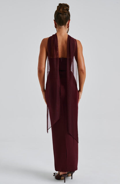 Luvrefashion | Cherry Lacquer Yulia Maxi Dress in XS - image 10