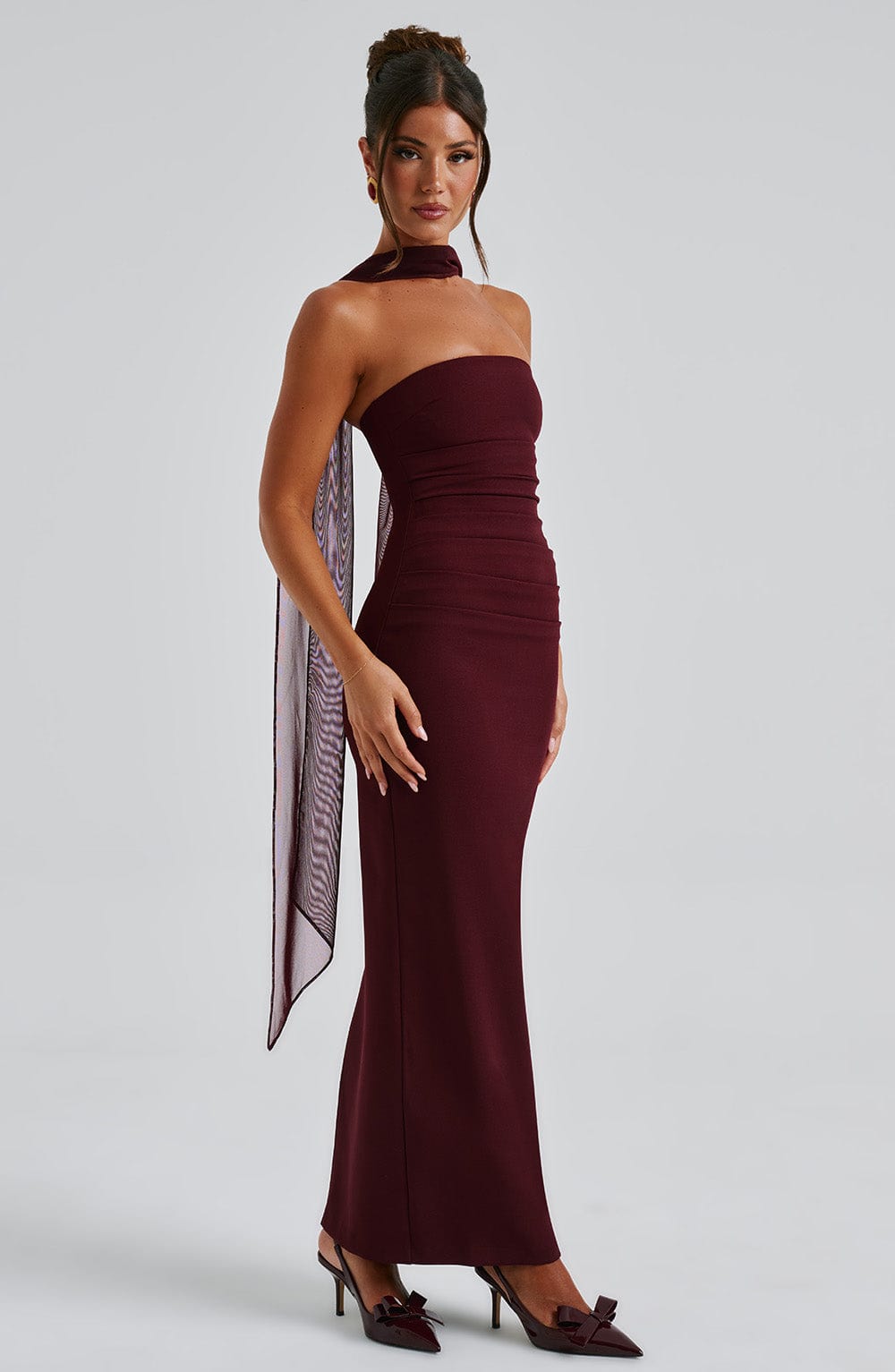 Luvrefashion | Cherry Lacquer Yulia Maxi Dress in XS - image 8