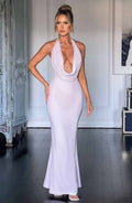 Chrishelle Bone-Colored Maxi Dress