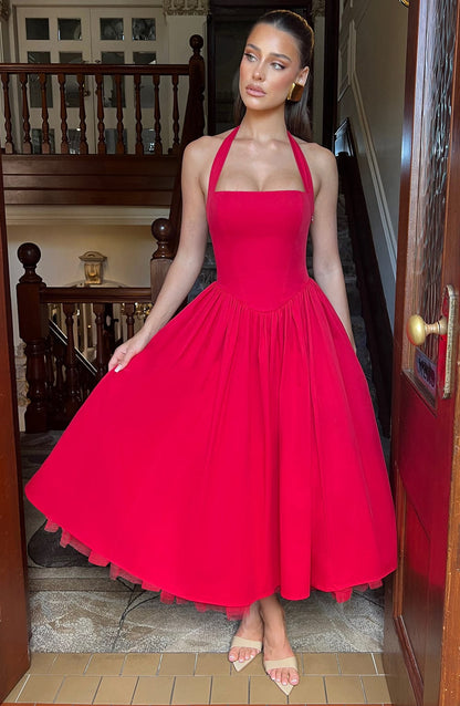 Luvrefashion | Cressida Red Midi Dress in XS - image 6