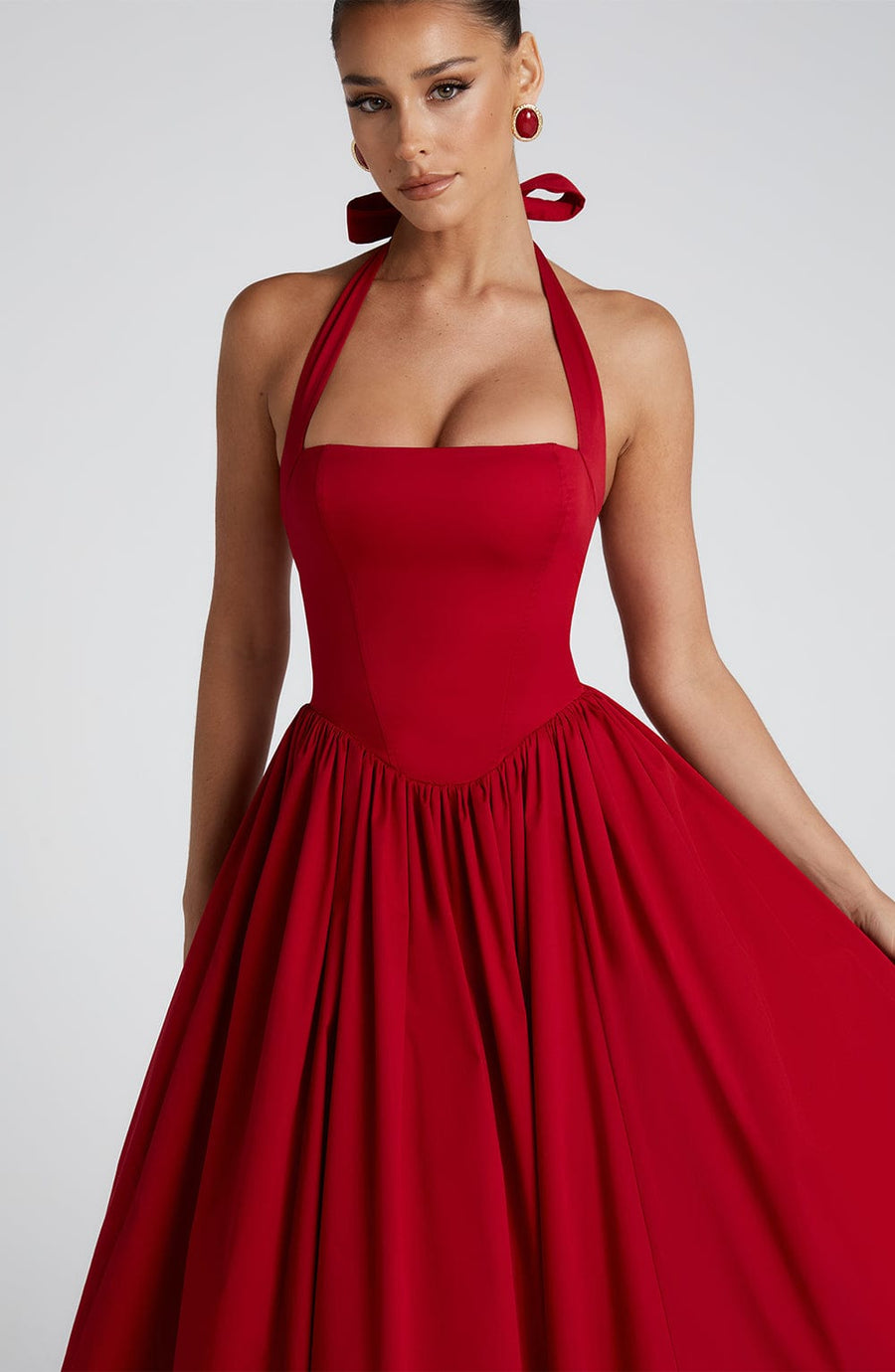 Luvrefashion | Cressida Red Midi Dress in XS - image 8