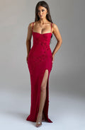 Dalary Red Lined Maxi Dress