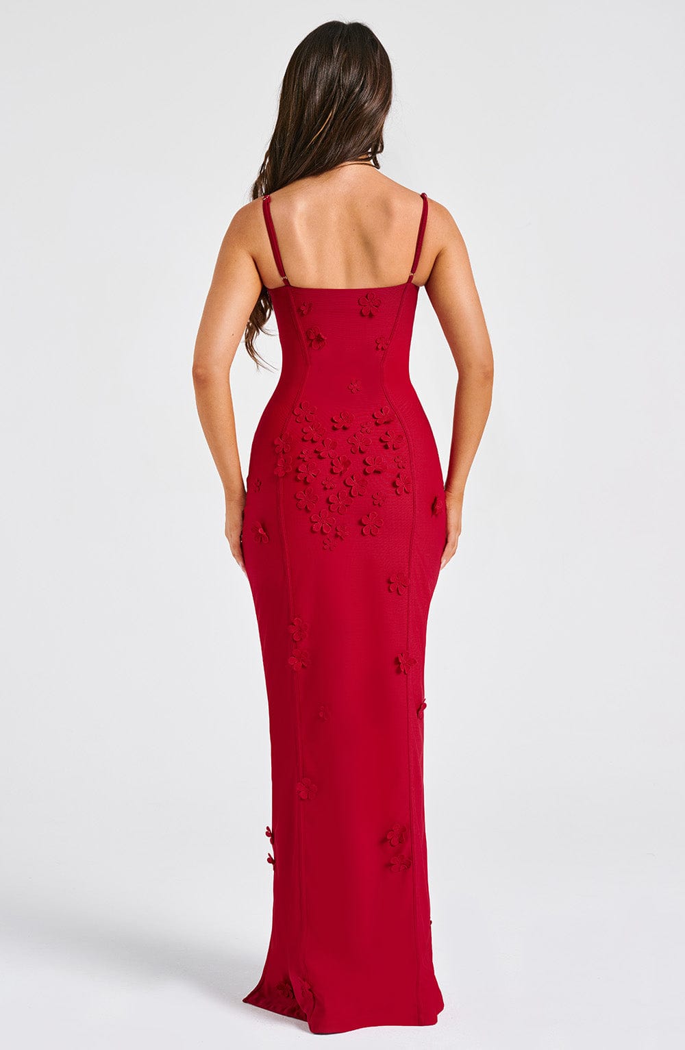 Luvrefashion | Dalary Red Lined Maxi Dress in XS - image 8