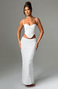 Dalary White Maxi Skirt