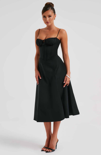 Luvrefashion | Deanna Black Midi Dress in XS - image 10